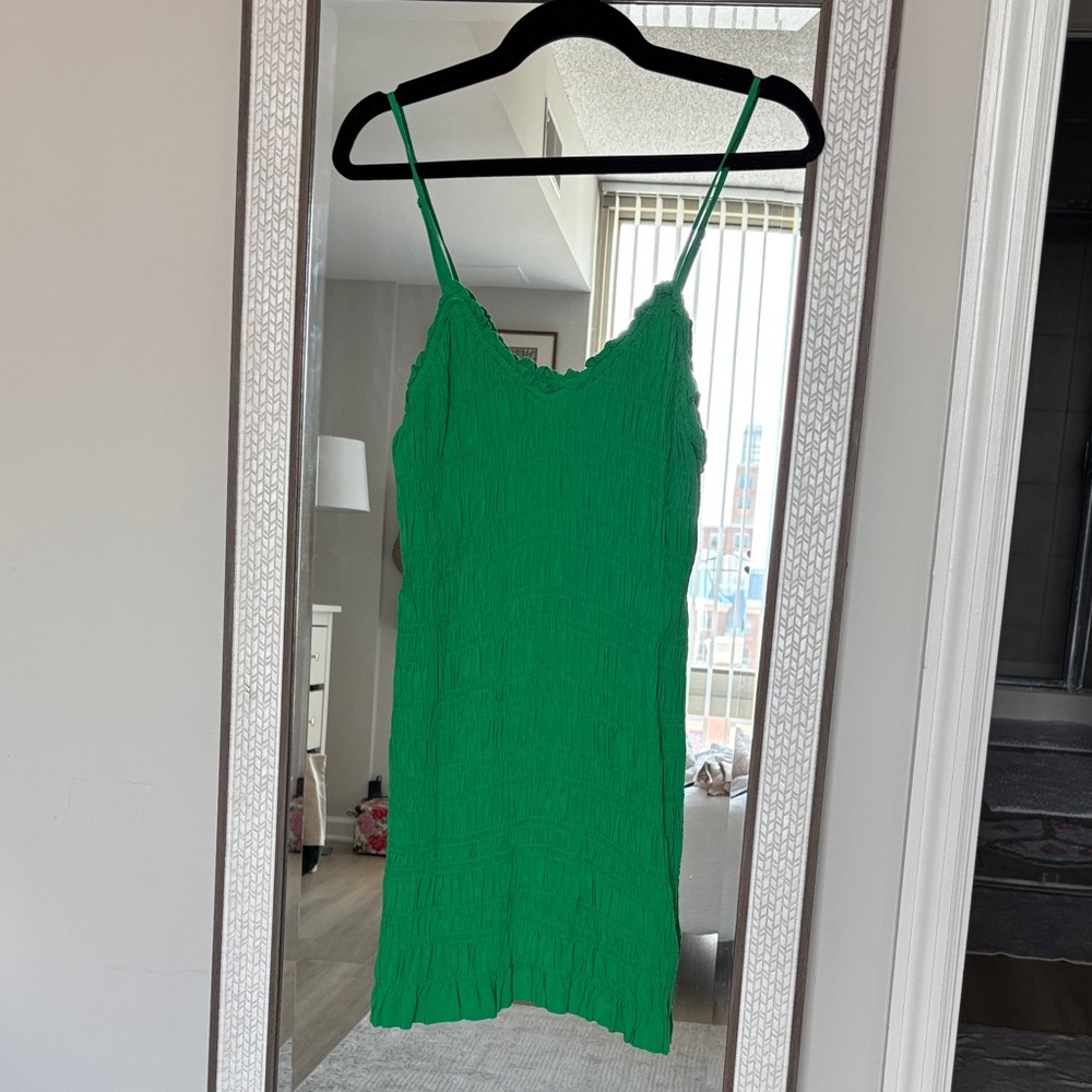 H&M Vibrant Green Ruffle Top